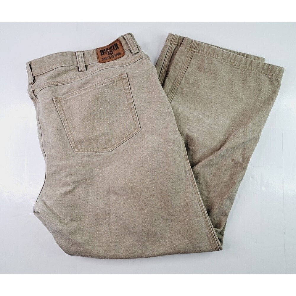 DULUTH Trading Co Canvas Work Wear Mens 46x34 Tan Work Pants